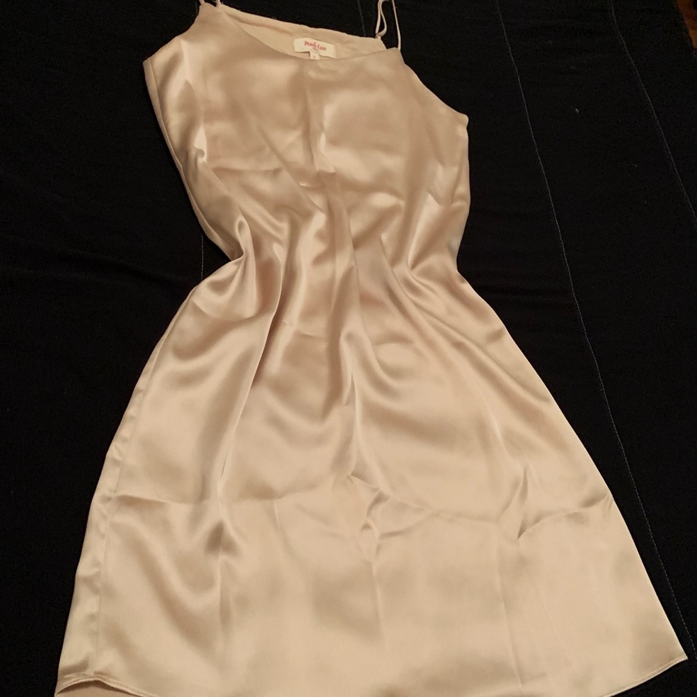 Satin finish slip dress